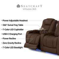 Virtuoso 365 Top Grain Leather Home Theater Seating