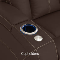 Seatcraft Republic Sofa Italian Leather, Powered Headrest, Power Recline