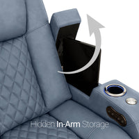 Seatcraft Anthem Sofa & Loveseat Italian Leather, Powered Headrest, Power Recline