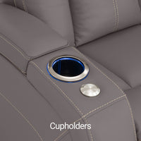 Seatcraft Republic Sofa & Loveseat Italian Leather, Powered Headrest, Power Recline