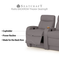 Rialto BACKROW Theater Seating®, Power Recline, Italian Leather