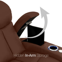 Seatcraft Niagara Italian Leather Sofa, Power Recline