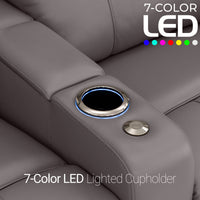 Monterey Chaise CoolZeroᵀᴹ Italian Leather Home Theater Seating