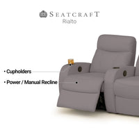 Rialto Italian Leather Home Theater Seating