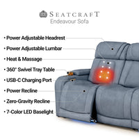 Endeavour HeatZeroᵀᴹ Italian Leather Home Theater Sofa & Loveseat