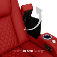 Seatcraft Anthem Sofa Italian Leather, Powered Headrest, Power Recline