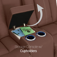 Seatcraft Republic Sofa Italian Leather, Powered Headrest, Power Recline