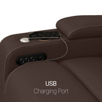 Seatcraft Vienna Sofa Italian Leather, Powered Headrest & Lumbar, Power Recline