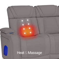 Endeavour HeatZeroᵀᴹ Italian Leather Home Theater Loveseat