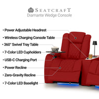 Seatcraft Diamante CoolZeroᵀᴹ Wedge Table Home Theater Seating