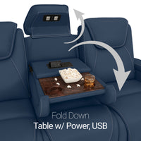 Seatcraft Vienna Sofa & Loveseat Italian Leather, Powered Headrest & Lumbar, Power Recline