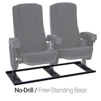 Seatcraft Zenith Free-Standing Base Movie Seats, Fabric, Black