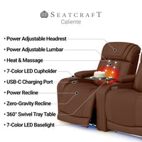 Caliente Zero Gravity Home Theater Seating with Heat & Massage