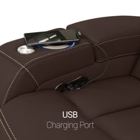 Seatcraft Republic Sofa Italian Leather, Powered Headrest, Power Recline