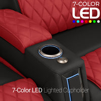 Apex CoolZeroᵀᴹ Italian Leather Two-Tone Home Theater Seating