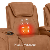 Paladin Italian Leather Heat & Massage Home Theater Seating