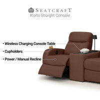 Rialto Italian Leather Console Table Home Theater Seating