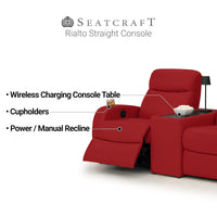 Rialto Italian Leather Console Table Home Theater Seating