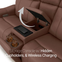 Trivanta HeatZeroᵀᴹ Italian Leather Home Theater Sofa & Loveseat