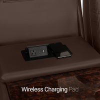 Seatcraft Euphoria Heat & Massage Sofa, Italian Leather, Powered Headrest, Powered Lumbar, Power Recline