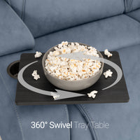 Seatcraft Concerto Heat & Massage Sofa, Italian Leather, Powered Headrest, Powered Lumbar, Power Recline