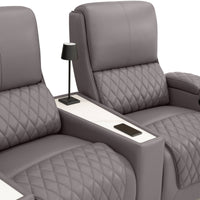 Apex CoolZeroᵀᴹ Wedge Console Italian Leather Home Theater Seats
