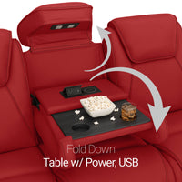 Seatcraft Concerto Heat & Massage Sofa, Italian Leather, Powered Headrest, Powered Lumbar, Power Recline