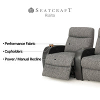 Rialto Italian Leather & Fabric Home Theater Seating