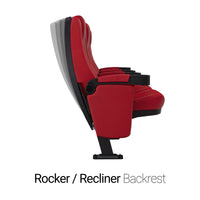 Seatcraft Madrigal 2 Row Home Theater Seats and Riser Package, Vinyl, Red