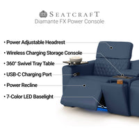 Diamante FX Flip-Up Headrest Home Theater Seats