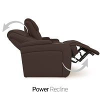 Seatcraft Concerto Heat & Massage Sofa, Italian Leather, Powered Headrest, Powered Lumbar, Power Recline