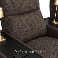 Rialto Italian Leather & Fabric Console Table Home Theater Seating