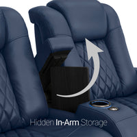 Diamante Chaise CoolZeroᵀᴹ Italian Leather Home Theater Seating