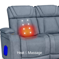 Endeavour HeatZeroᵀᴹ Italian Leather Home Theater Loveseat