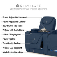 Equinox CoolZeroᵀᴹ Italian Leather BACKROW Theater Seating®