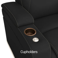 Seatcraft Vienna Loveseat Italian Leather, Powered Headrest & Lumbar, Power Recline