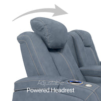 Seatcraft Republic Sofa Italian Leather, Powered Headrest, Power Recline