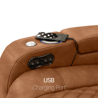 Seatcraft Anthem Sofa Italian Leather, Powered Headrest, Power Recline