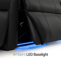Sienna Leather Gel Spacesaver Home Theater Seating