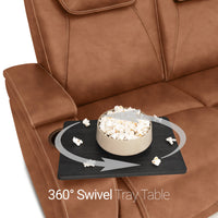 Seatcraft Concerto Heat & Massage Sofa, Italian Leather, Powered Headrest, Powered Lumbar, Power Recline