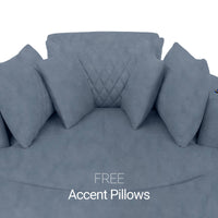Swivel Cuddle Seat Italian Leather Media Room Furniture
