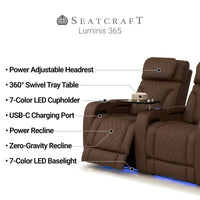 Luminis 365 Top Grain Leather Home Theater Seating