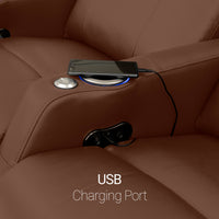Sienna Italian Leather Spacesaver Home Theater Seating