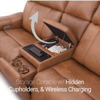 Trivanta HeatZeroᵀᴹ Italian Leather Home Theater Sofa & Loveseat