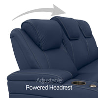 Seatcraft Concerto Heat & Massage Sofa, Italian Leather, Powered Headrest, Powered Lumbar, Power Recline