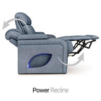 Endeavour HeatZeroᵀᴹ Italian Leather Home Theater Loveseat
