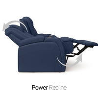 Seatcraft Republic Sofa Italian Leather, Powered Headrest, Power Recline