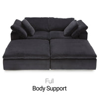 Seatcraft Heavenly Modular Sofa Fabric, Black, or Brown