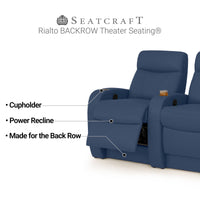 Rialto BACKROW Theater Seating®, Power Recline, Italian Leather