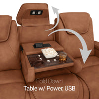 Seatcraft Vienna Sofa & Loveseat Italian Leather, Powered Headrest & Lumbar, Power Recline
